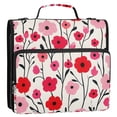 thumbnail image 5 of FORMRS Zipper Binder with Shoulder Strap 2-inch Ring 500 Sheet Capacity File Bag, Pink Floral, 5 of 5