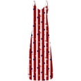 thumbnail image 3 of SMihono Robe Maxi Bohème d'Été pour Femmes Grande Taille Décontractée Jour de l'Indépendance Col Rond Poches Sans Manches Longue Robe de Plage, 3 of 3