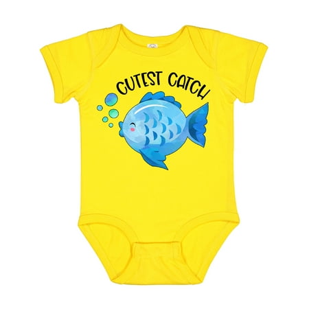 

Inktastic Cutest Catch Cute Blue Fish Gift Baby Boy or Baby Girl Bodysuit