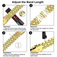 thumbnail image 7 of ZYX Slim Metal Band for Apple Watch, Women's 14mm Thin Metal Strap with Tool, Gold, 44mm/45mm/46mm/49mm/42mm(series 1 2 3), 7 of 7
