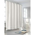 thumbnail image 3 of Farmhouse Beige White Striped Long Shower Curtain Set, Waterproof Shower Curtains for Bathroom, Modern Stripes Washable Fabric Cloth Bath Curtain for Bathtub Decoration with Hooks 72x84 Inches, 3 of 6