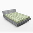 thumbnail image 1 of Ambesonne Floral Fitted Sheet, Graphic Flowers Branches, Full Size, Jade Green Orange, 1 of 2