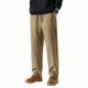 thumbnail image 1 of Pantalones largos para hombre, color liso, con ribete suave, estilo cargo, de poliéster., 1 of 2