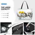 thumbnail image 2 of Goofa Running White Horses Print Beach Bags Waterproof Beach Tote Bag Zipper Sandproof Swim Pool Bag Large Tote Beach Vacation Travel, 2 of 6