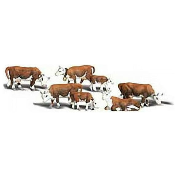 Woodland Scenics HO Hereford Cows WOOA1843 HO Figures