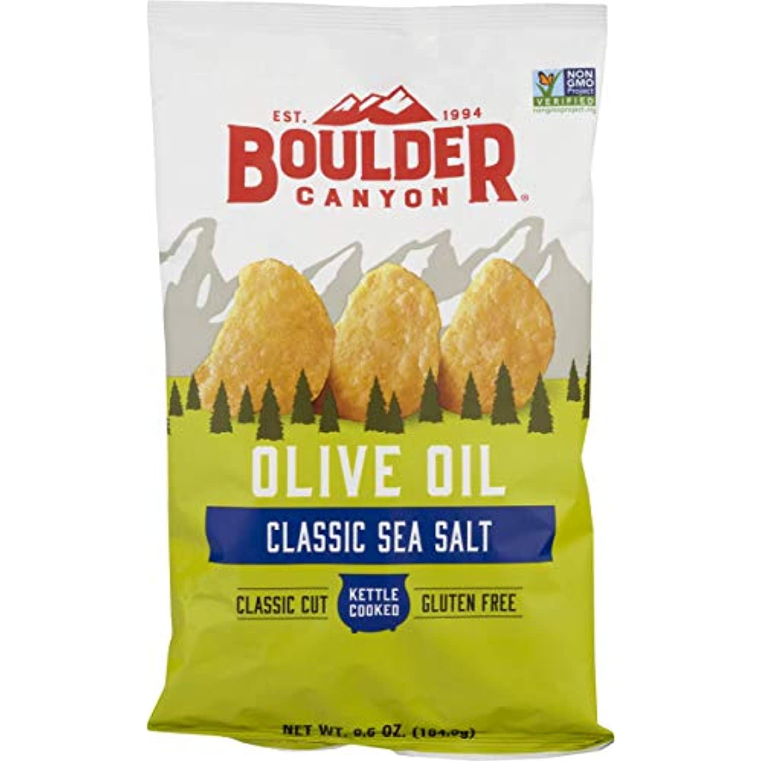 Boulder Canyon Kettle Cooked Potato Chips, Olive Oil, Sea Salt, 6.5