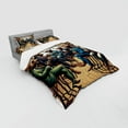 thumbnail image 2 of Ambesonne Humorous Bedding Set 4 Pcs, Happy Hour Bulls and Bears, Queen, Sand Brown Multicolor, 2 of 2