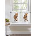 thumbnail image 4 of Funny Foxes 2 Panel Kitchen Curtains for Small Windows, Cute Art Fun Lovely Animals on Toilets Bathroom Tier Curtain, Short Window Treatment for Bedroom/Living Room 55"x36", 4 of 6