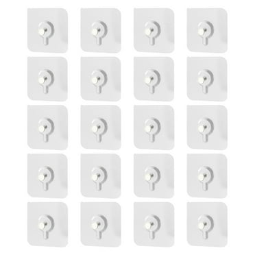 20 Pcs Hook Seamless Wall Hooks Towel Traceless Nails for Hanging Pictures Sticky Bathroom No Damage up Abs Office