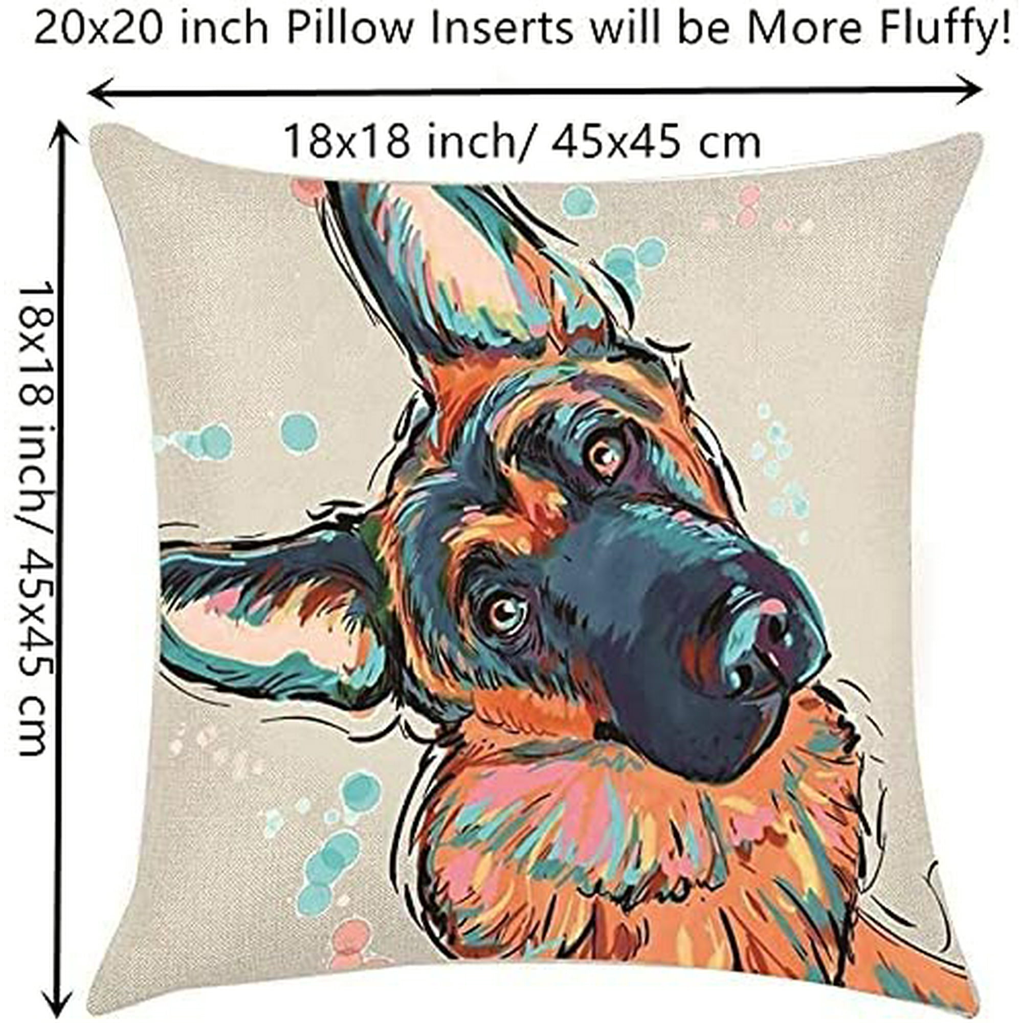 Htooq Art Cute Dog Throw Pillow Covers Decorative Bichon Frise Dog Pillow Case For Sofa Couch Cotton Linen Outdoor Patio Home Decoration Other