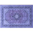 thumbnail image 1 of Ahgly Company Machine Washable Indoor Rectangle Persian Blue Traditional Area Rugs, 5' x 7', 1 of 4