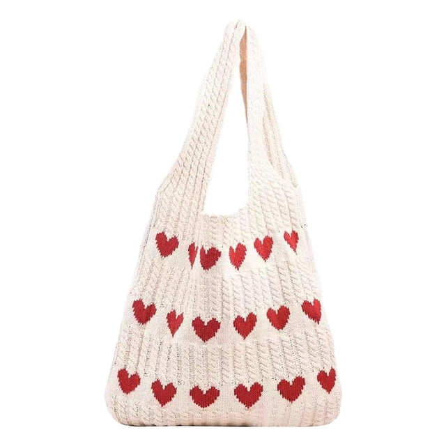Bolso de hombro jinwen Bolso de mano tejido para mujer Beige