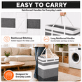 thumbnail image 3 of Brotasdro 75L Foldable Laundry Hamper, Gray, 2 Count, 3 of 8
