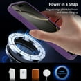 thumbnail image 4 of For iPhone 16 Pro Magnetic Phone Case,Compatible with Mag-safe,Wavy Frame Cute Design,Shockproof Anti-fall Translucent Matte Skin-Feel  Durable Rugged Thin Fit Phone Case,Darkpurple, 4 of 6