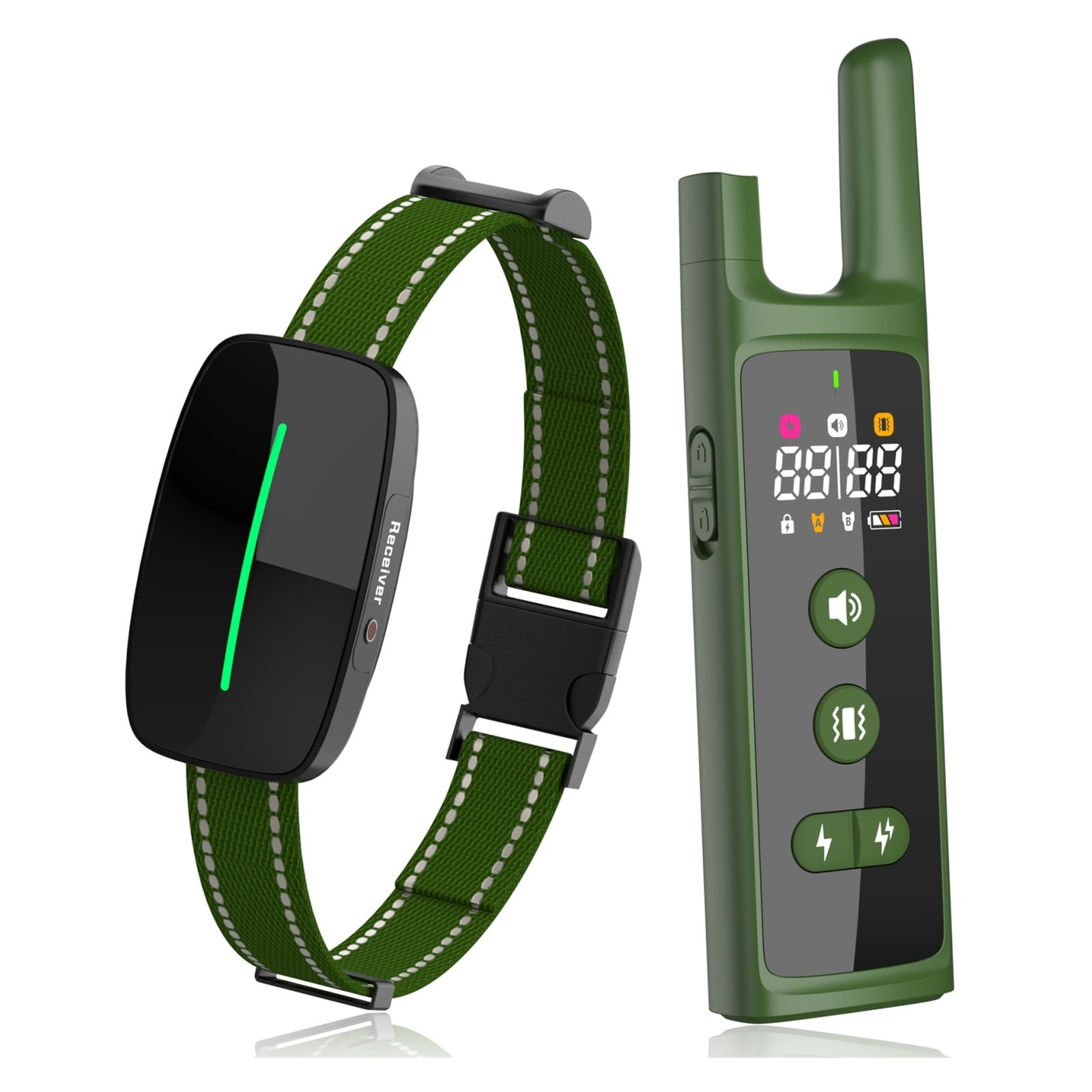 Smart Color Screen Dog Training Collar with Remote 2 in 1 Anti Bark Device for All Breeds