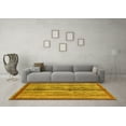 thumbnail image 3 of Ahgly Company Indoor Square Abstract Yellow Modern Area Rugs, 7' Square, 3 of 4