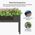 thumbnail image 5 of USYOLUR Weatherproof Raised Garden Bed, Outdoor HDPE Planter Box with Legs, Raised Planter Beds for Garden, Patio, Deck, Balcony (Black), 5 of 8