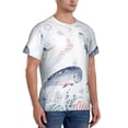 thumbnail image 2 of Bixox Men's Sea Animals Printed Short Sleeve Skinny Athletic T-Shirt, 2 of 6