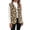 Beige, variant on Coats for Women Leopard Print Vest Warm Sleeveless Blouses,White,M
