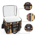 thumbnail image 6 of FORMRS Insulated Cooler Bag 24 Cans Capacity Soft Leakproof Lunch Box with Side Pockets, Orange Geometric, 6 of 7
