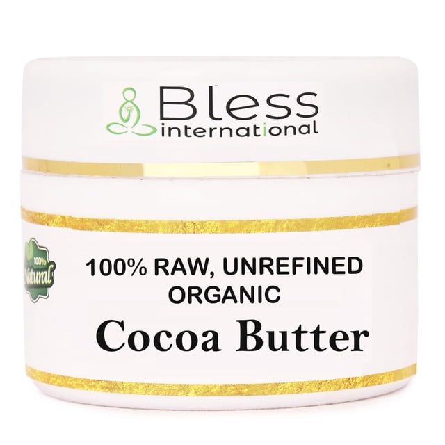 Manteca de cacao Bless International, 230 g, marfil crudo 100% orgánico