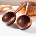 thumbnail image 3 of ZHaobin Wooden Large Soup Scoops Long Handle Cooking Scoop JapaneseStyle Kitchen Cooking Durables Spoon Ladle Tableware Kitchen Tools (24×4.5cm), 3 of 6