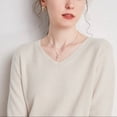thumbnail image 3 of Sueter De Mujer Moda Sweater Dama Cuello V Abrigo Ligero LOLE  Sueter, 3 of 3