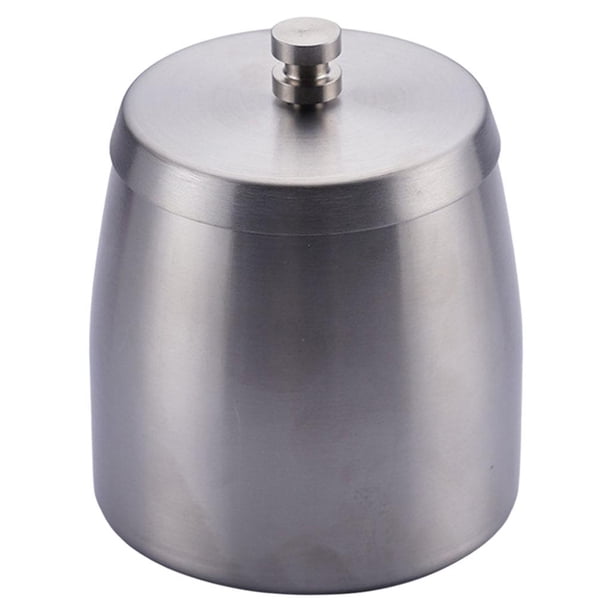 de material acero inoxidable con tapa para Astray, profunda de piezaza independiente, de de fácil limpieza Plata BLESIY Cenicero con Tapa