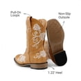 thumbnail image 4 of DREAM PAIRS Girls' Cowboy Boots, Mid Calf Western Cowgirl Boots with Floral Embroidery for Toddler, Little & Big Kids, 4 of 6