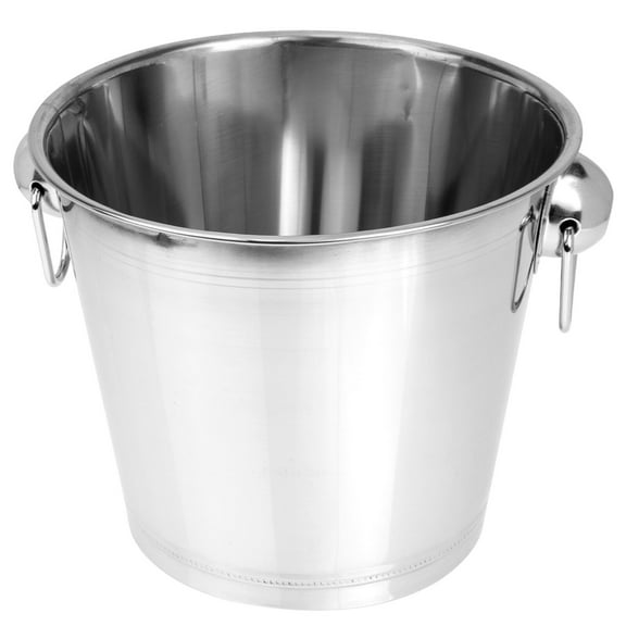 unbranded  Stainless Steel Ice Bucket Wine Chiller Buckets Mini Cooler Silver