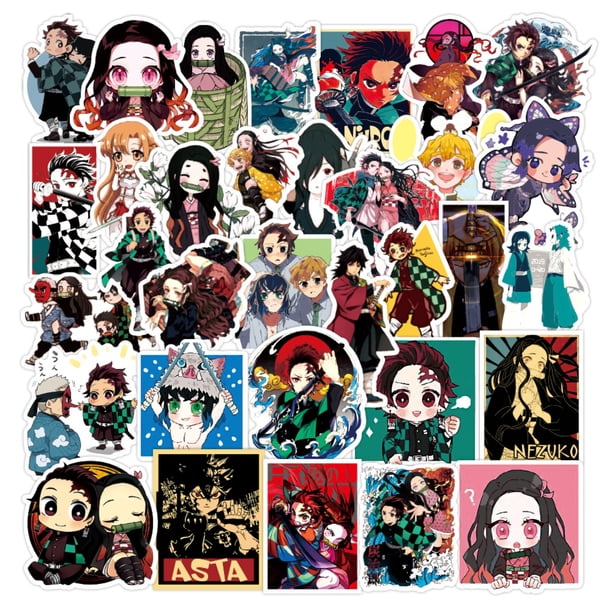 Popular! 50 Pcs Anime Cosplay Stickers Character Stickers DIY Waterproof Pvc Props, Decal Stickers