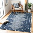 thumbnail image 2 of SAFAVIEH Micro-Loop Cori Geometric Area Rug, Blue/Ivory, 4' x 6', 2 of 10