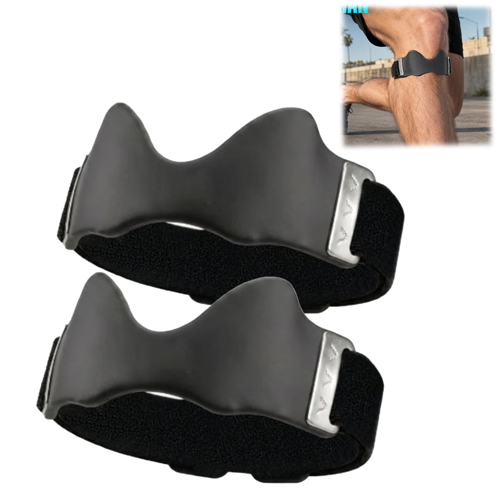 Stryde Patellar Tendon Knee Strap, Adjustable Knee Support with Silicone Pad for Running Cycling Fitness, Breathable Non-Slip Knee Brace (2PCS)