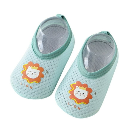 ZACPNCV Toddler Newborn Infant First Walkers Shoes Infant Non Slip Soft Sole Toddler Flat Lazy Loafers Light Blue 2-3 Years
