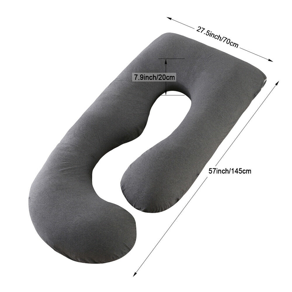 SHANNA Oversized Pregnancy Pillow Maternity Belly Contoured Feeding Body Support Cushion -Dark Gray