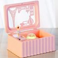 thumbnail image 4 of Caja musical giratoria carcasa de plástico de forma hermosa lámpara de proyección multifuncional caja de música rosa con batería de botón para regalo navideño ANGGREK Otros, 4 of 7