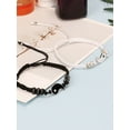 thumbnail image 4 of Gustave Yin Yang Friend or Couple Bracelet with Necklace Set, 2 Pieces Matching Tai Chi Adjustable Cord Bracelet, 2 Pieces Tai Chi Couple Pendant Necklace Chain, 4 of 8