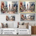 thumbnail image 4 of Designart "New York Cityscape Times Square II" Cityscapes Framed Wall Art - Industrial Orange New York Hallway Framed Wall Art Decor, 4 of 6