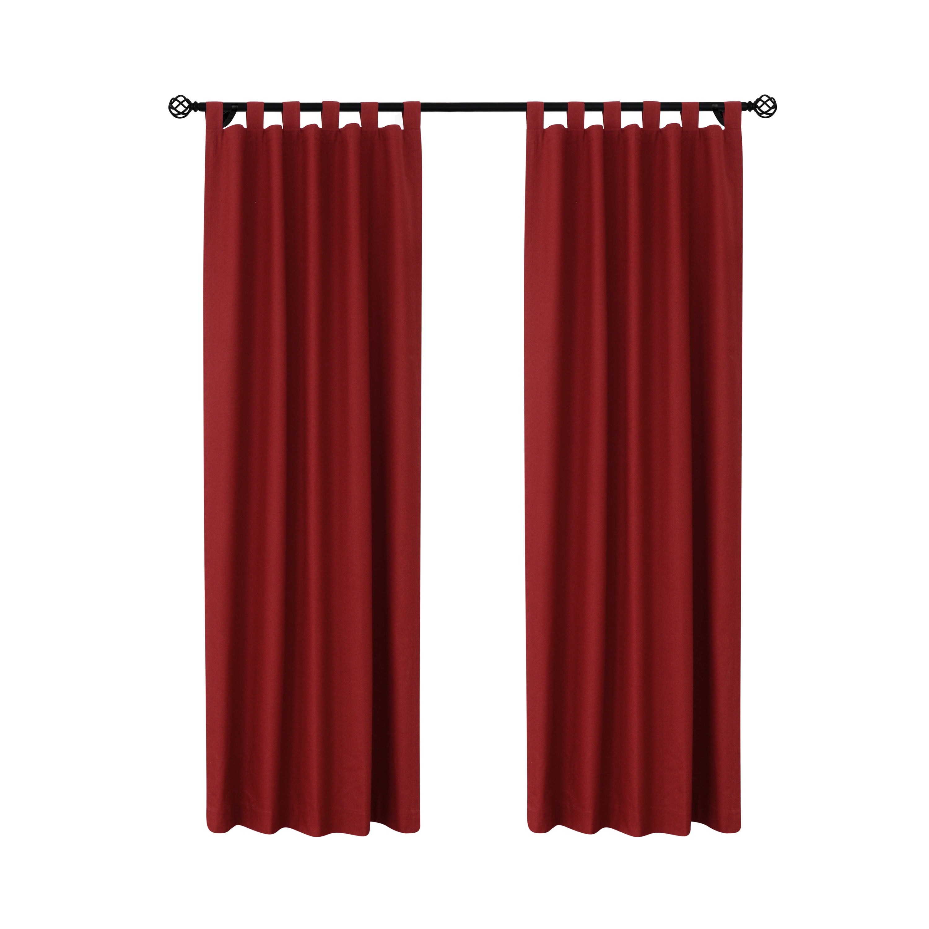 Winmate Insulated Cotton Tab Top Curtain Panel - Pair each 40" x 95" in Burgundy