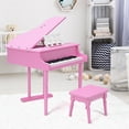 thumbnail image 2 of Costway 30 key Childs Toy Grand Baby Piano w/ Kids Bench Wood Pink, 2 of 8