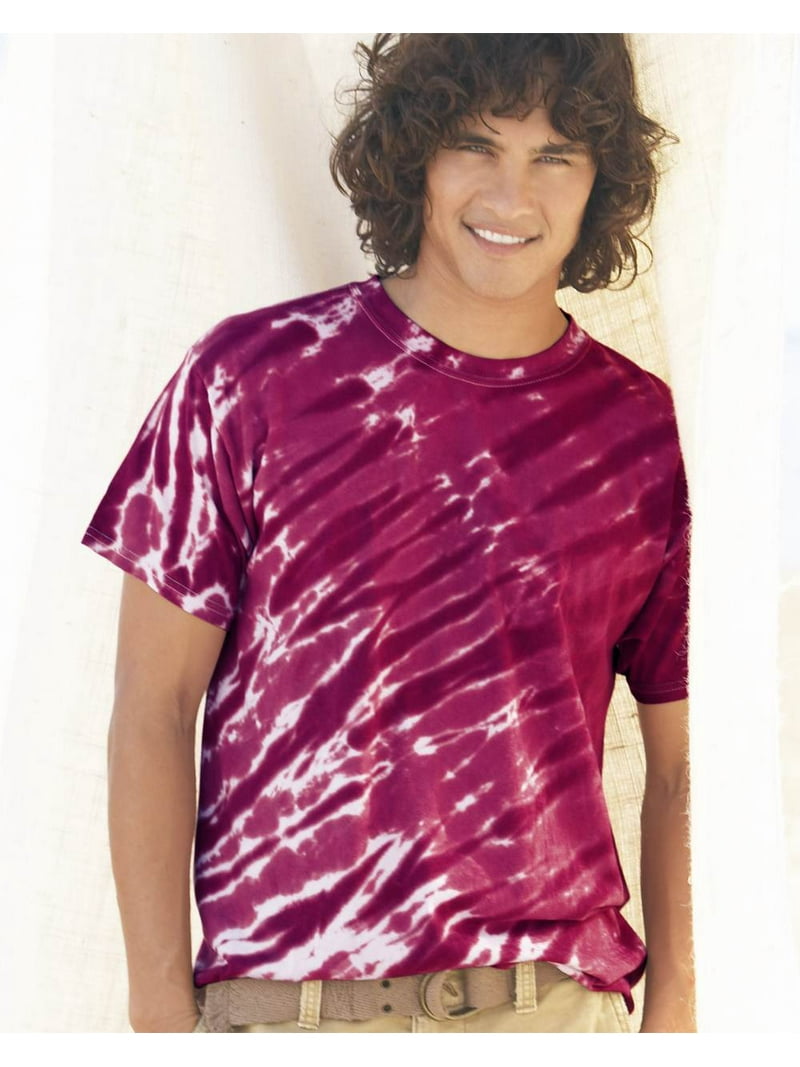 Dyenomite 200TS 100 Percent Cotton Tiger Stripe Tee for Men- Black