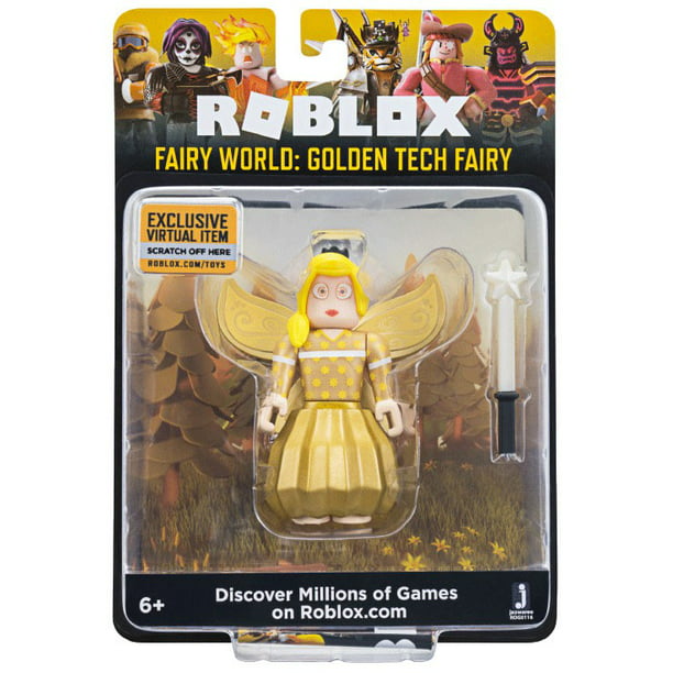 Roblox Celebrity Collection Fairy World Golden Tech Fairy Figure Pack Includes Exclusive Virtual Item Walmart Com Walmart Com - erythia roblox toy code