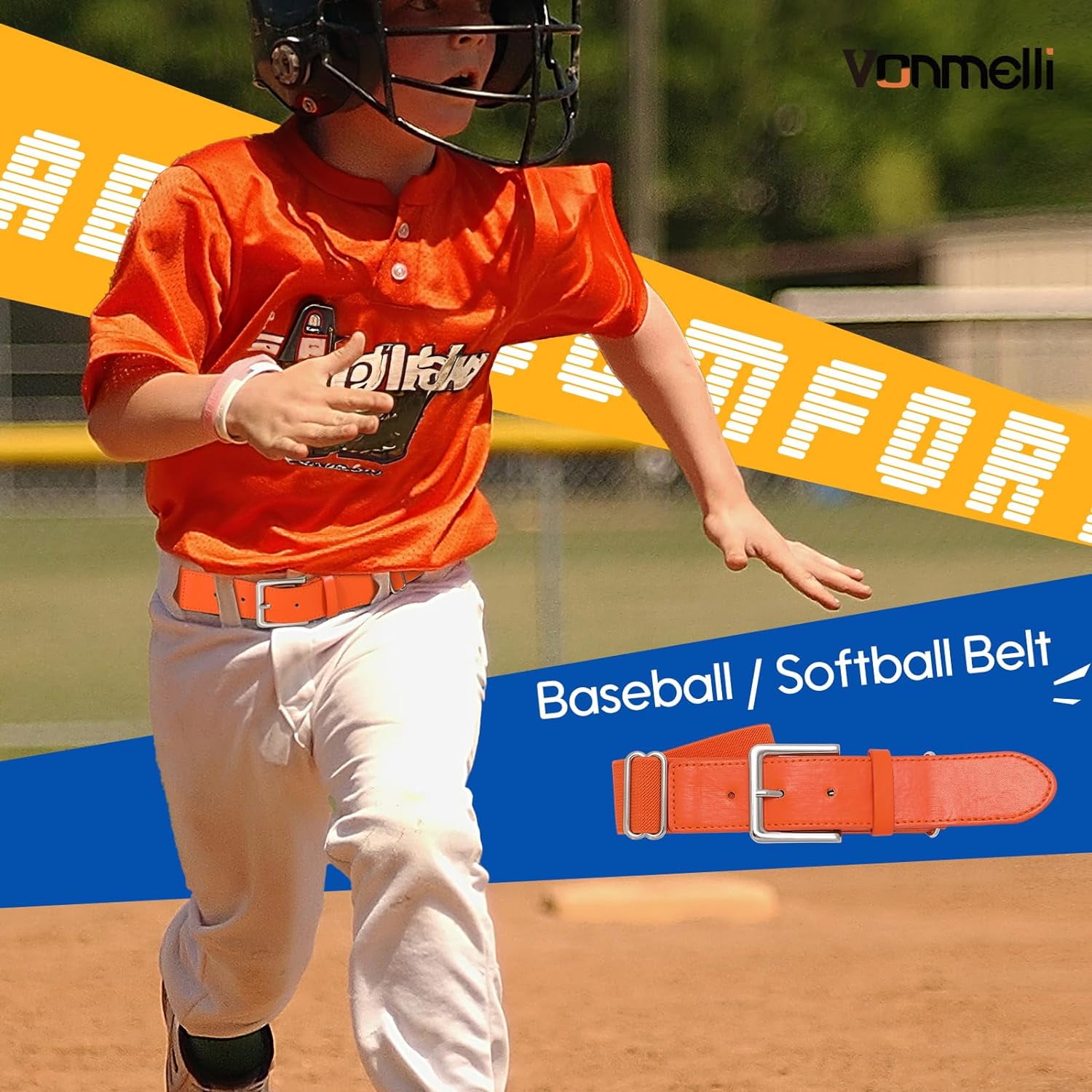 Ceinture de baseball élastique pour jeunes