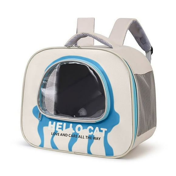 Mochila transportadora para perros y gatos, bolsa de viaje grande con ventana transparente y ventilación de malla, transpirable, impermeable y duradera, ideal para senderismo, acampadas y