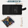 thumbnail image 3 of Small Wallet For Women Bifold Leather Pocket Coin Credit Card Holder With RFID Blocking Afrofuturism-inspired Art Nouveau, 3 of 6