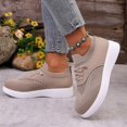 thumbnail image 6 of CYMMPU Women's Breathable Knit Slip On Walking Sneakers, Lightweight Low Top Casual Daily Shoes Khaki 40, 6 of 8