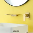 thumbnail image 2 of Boyel Living Brushed Gold Waterfall Bathroom Faucet 1- Handle Wall Mount Sink Faucet Modern Bathtub Mixer Tap Solid Brass, 2 of 7