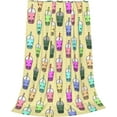 thumbnail image 2 of Kids Cute Boba Tea Cartoon Throw Blanket for Boys and Girls 50"X40" Blanket with Bubble Tea on It Suitable for All Season, 2 of 6