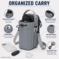 thumbnail image 5 of QingRoam Magnetic Water Bottle Bag for Gym with Phone Pocket Metal Surface Attachment Adjustable Crossbody Strap Gray, 5 of 7