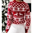 thumbnail image 3 of Suéter de Navidad para mujer, Jersey de punto de manga larga de alce, ropa cálida y gruesa de los años 2000, novedad de invierno, 2023, 3 of 3
